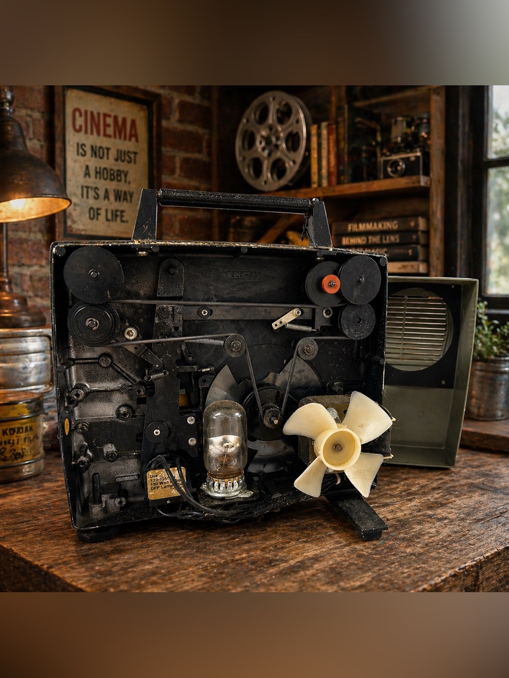 Vintage GAF AnscoVision 188 8mm Projector Industrial Decor Film Prop 438-M2